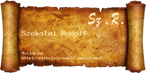 Szokolai Rudolf névjegykártya
