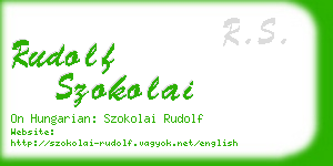 rudolf szokolai business card